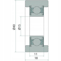 Ritininis guolis 40x16x15mm 64700401911f