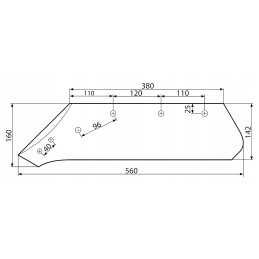 Dešinysis peilis 16 Kverneland Agro Wikt 73004