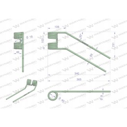 Pirštų purtyklė Claas 9024822 Warynski