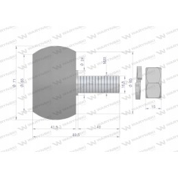 Kerpių separatoriaus kratytuvo volelis, cinkuotų ašių komplektas