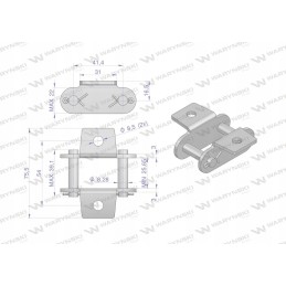 Grandininis užraktas su dvipuse jungtimi ca550vk1 in