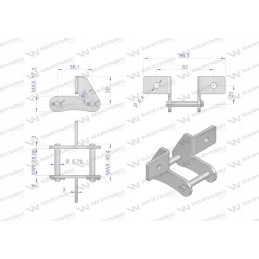 Grandininė spyna su dvipuse jungtimi S52SD Wary