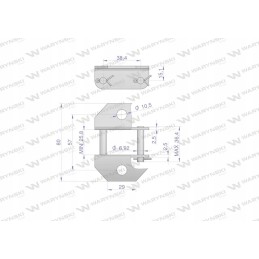 Grandininė spyna su dvipuse jungtimi 38 4r2k wa