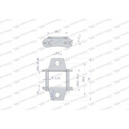Grandininis užraktas su dvipuse jungtimi s52k1 atsargus