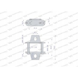 Grandinės spyna su dvipuse jungtimi ca550k1 velenu