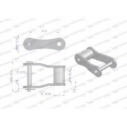 Grandinės žiedas S45 Warynski parduodamas už 5 vnt