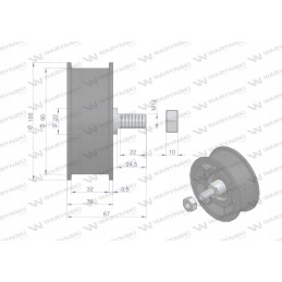 Įtempimo ritinėlių komplektas, lenkiški Anna Waryns guoliai