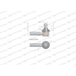 Vairo jungtis 100mm m22x1 5 l 5085076 waryn