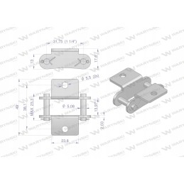 Grandininė spyna su dvipuse jungtimi a2050k1 21