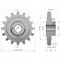Grandininis ratas su 16 1 fi 30 mm barstytuvu