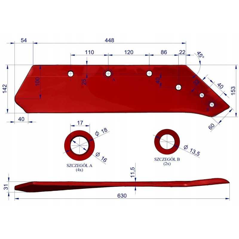 Dešinysis Euroshare 18 Kverneland Plug Warynski