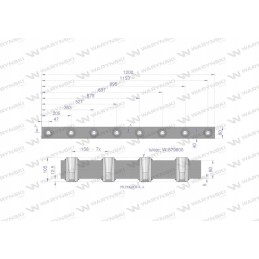 Sija krautuvo šakėms 1200mm su tiesiais IK virbalais