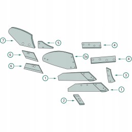 Krone slydimas 280 mm kairėje 123159 3 be slydimo kulno