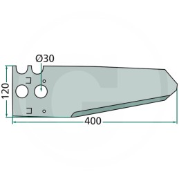 Krone HSD 4001 HSL 339176 2 priekabos peilis