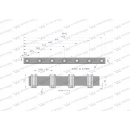 Sija krautuvo šakėms 1050mm su virbalais