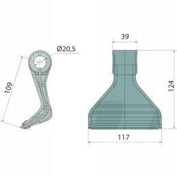 PTA dengtas mulčinis pleistras, darbinis plotis 117 mm