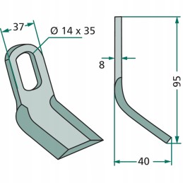 Pjovimo vejapjovės peilis 63 rou 51