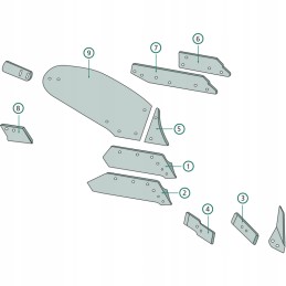 Dešinioji lentų prieplauka tinka L6 Sk Kuhn 619278