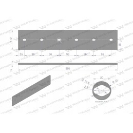 Ilgas stačiakampis slydimas, kairysis dešinysis, skirtas naudoti