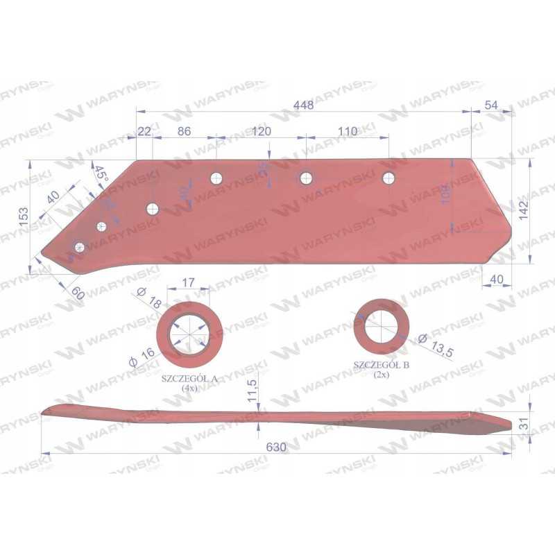 Kairysis Euroshare 18 Kverneland Plug Warynski plieno