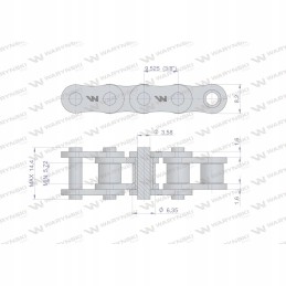 Sustiprinta pramoninė ritininė grandinė 06bh 1 r1