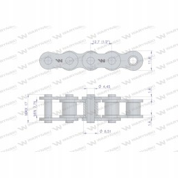Ritininė grandinėlė 08b 1 r1 1 2 5 m Warynski in l08