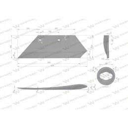 Kairysis peilis 16 overum kamštis atsargus boro plieno