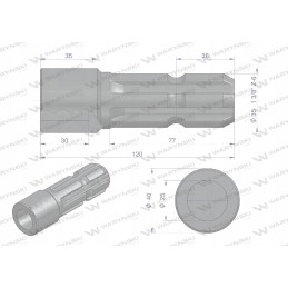 Redukcijos adapterio vidinė anga q 25 mm velenui 1 3 8