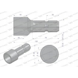 Redukcijos adapterio vidinė anga q 40 mm velenui 1 3 8