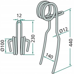 Sėjamosios noragas 445067 granitas