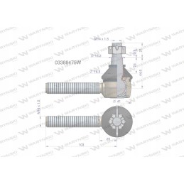 Vairo šarnyras m16x1 5 03388475 warynski