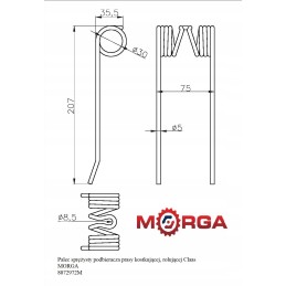 Claas pikapo spyruoklinis pirštas 0008072972