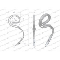 Sustiprintas spyruoklinis dantis 32x12 Warynski