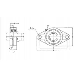 Guolių rinkinys ucfl207 guolis su korpuso skersmuo 35mm