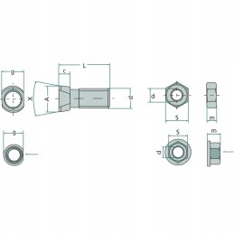 Atlaisvinti varžtai su 34 mm granito veržle