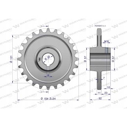 Grandininis ratukas grūdintas plienas, kurio skersmuo 24 3 4 30