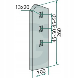 Darbinis oblius 100mm 10mm granitas