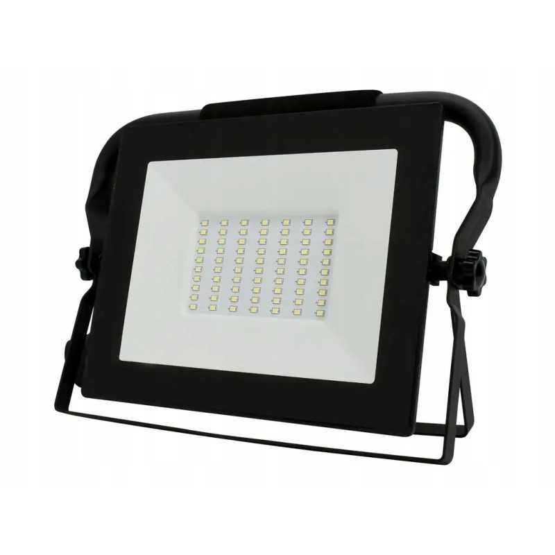 SMD LED prožektorius 50w 6000k 4500lm ip65 juodas p