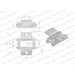 Grandininė spyna su dvipuse jungtimi a2050k1 21