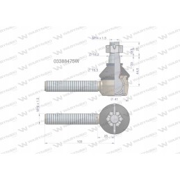 Vairo šarnyras m16x1 5 03388475 warynski