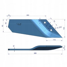 Plūgo ašmenys išlinkę į kairę lemken smaragd