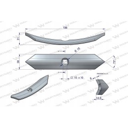 1 skylės įrenginio noragas su Warynski varžtu