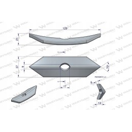 1 skylės įrenginio noragas su Warynski varžtu