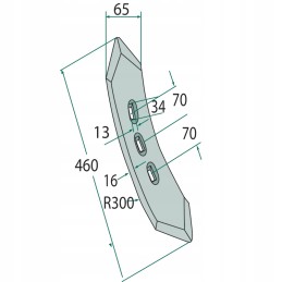 Siaura dalis 460 mm Koeckerling 180101 ind 9003
