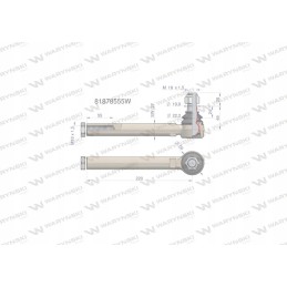 Vairo jungtis 220mm m18x1 5 81878555 waryns