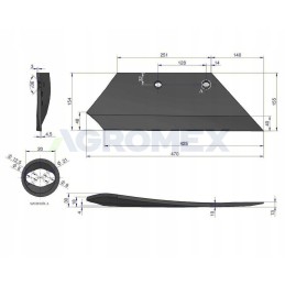 Dešinysis peilis 16 overum kamštis boro plieno var