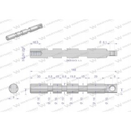 Chromuotas slankiklis stūmoklio daliai, 1 pusė