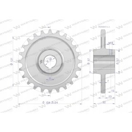 Grūdinto plieno grandinės ratas su 24 3 4 f