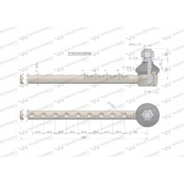 Vairo šarnyras 369mm 2350008 Warynski