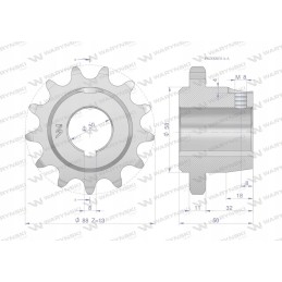 Grandininis ratas z13 3 4 fi30 Warynski barstytuvas